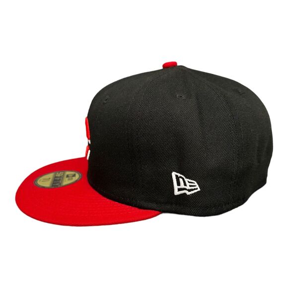 New Era Cincinnati Reds 59Fifty Fitted Black/Red Hat Men's 7 5/8 - Picture 3 of 7